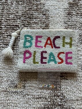 America & Beyond  Beach Please Beaded Clutch